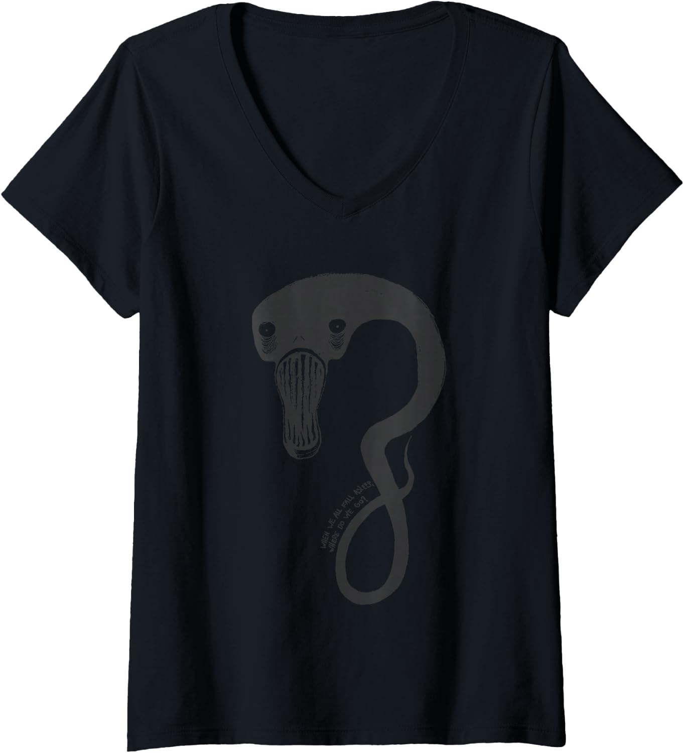 Womens Billie Eilish Official Monster Black V-Neck T-Shirt