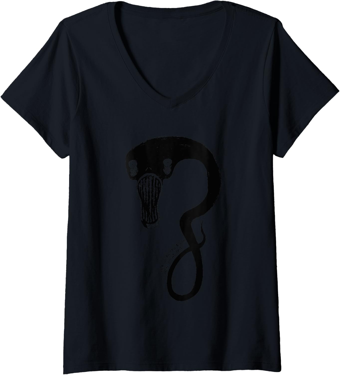 Womens Billie Eilish Official Monster Black V-Neck T-Shirt