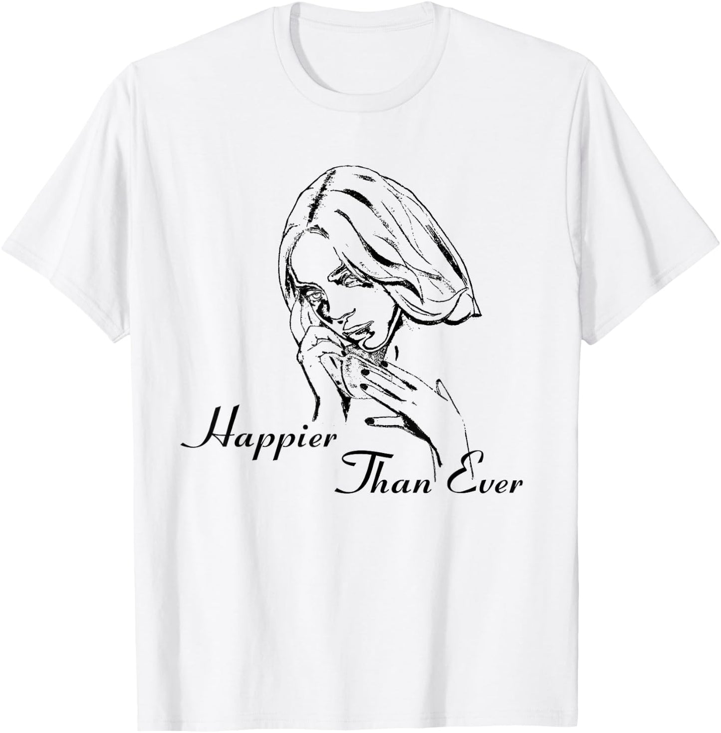 Official Billie Eilish Happier Than Ever White T-Shirt