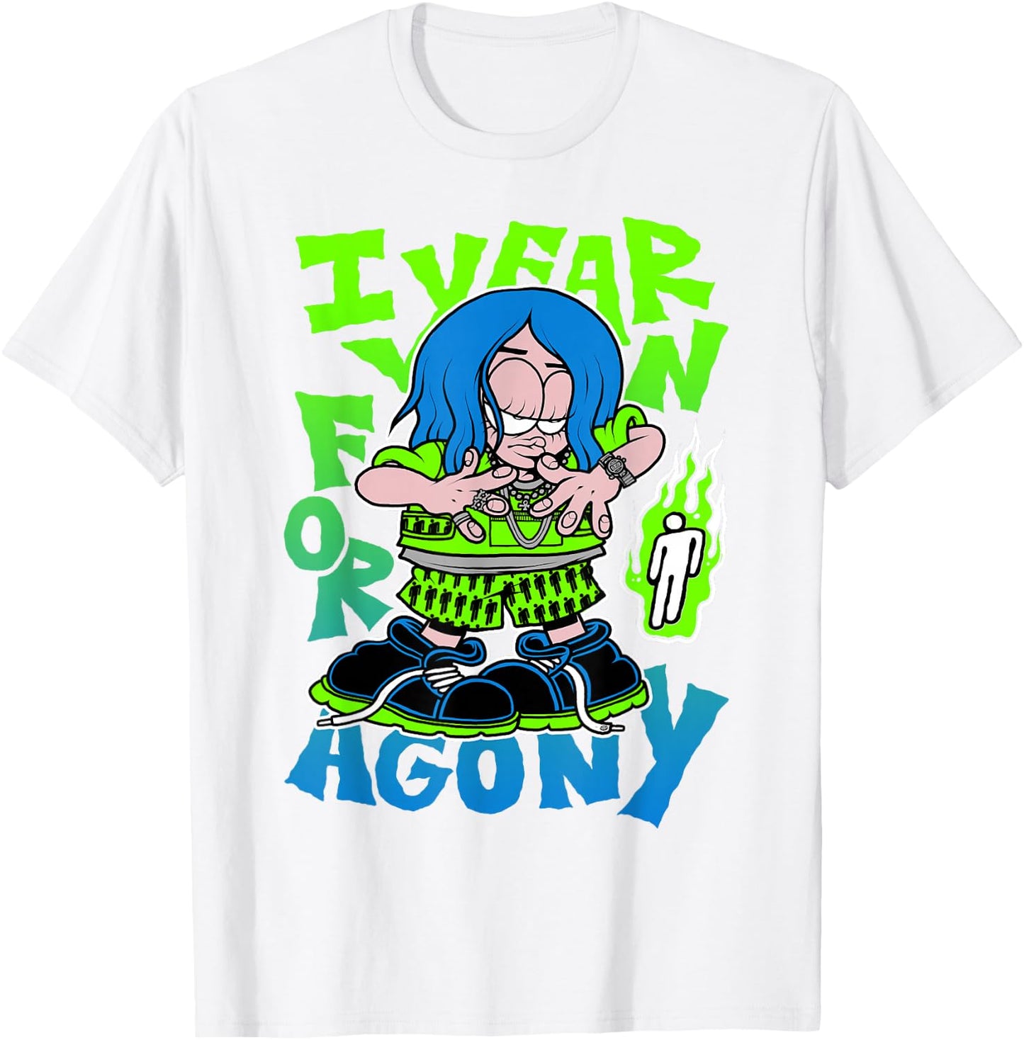 Billie Eilish Official Agony White T-Shirt Small