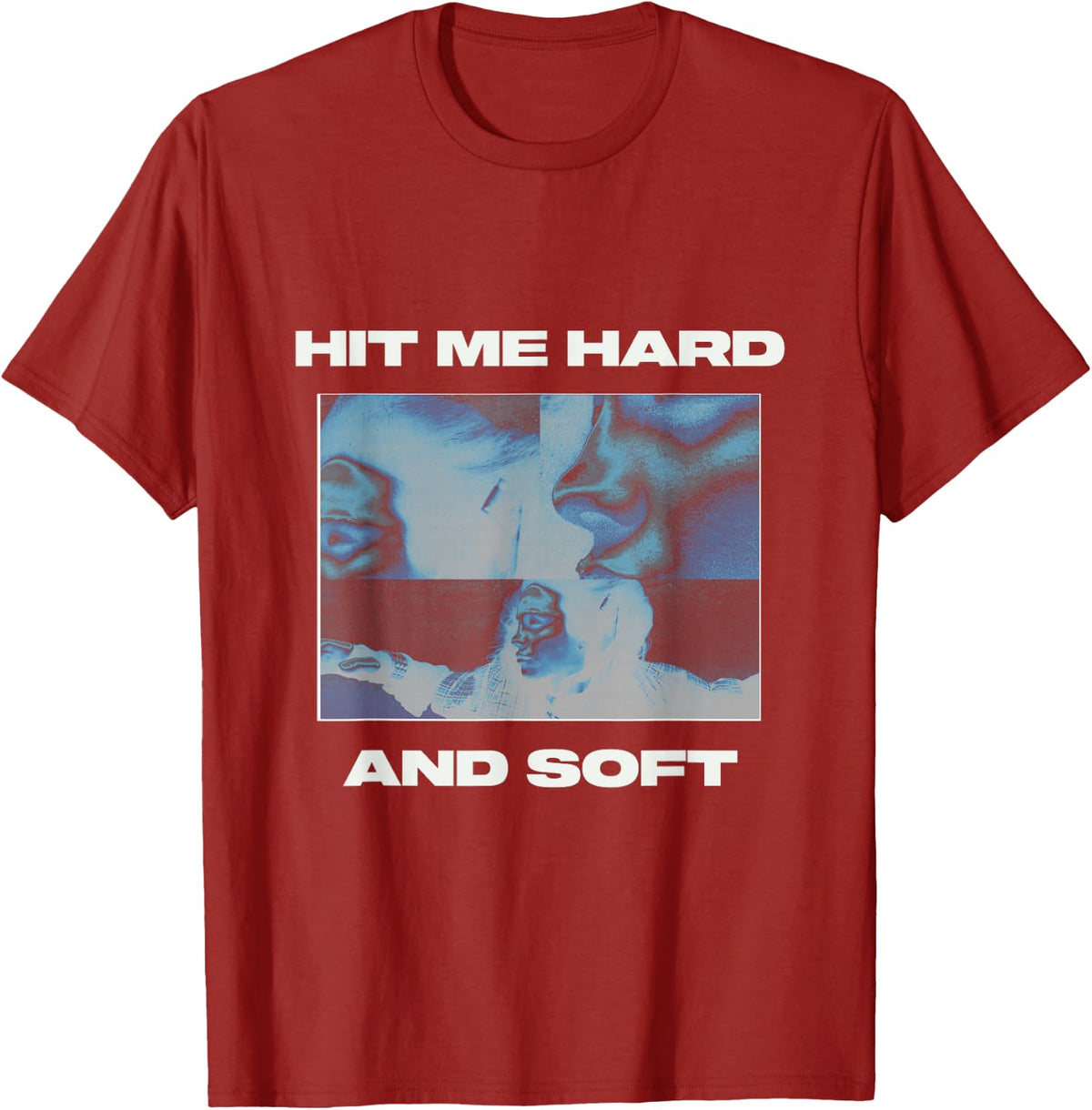Official Billie Eilish HIT ME Hard and Soft Inverted Red T-Shirt