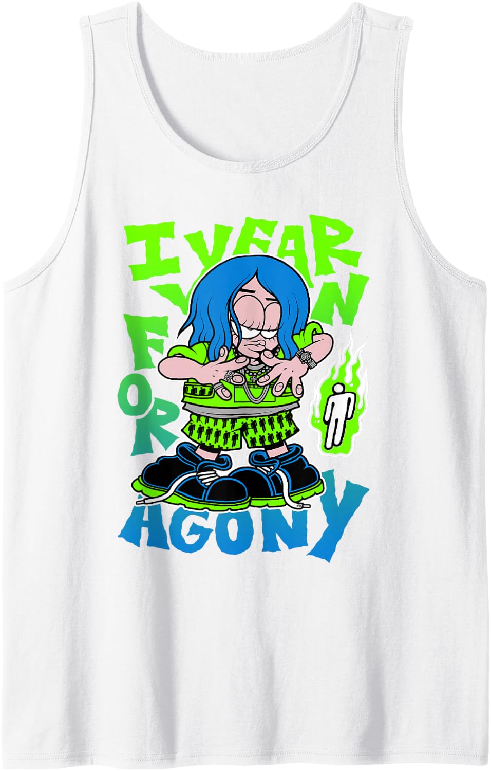 Billie Eilish Official Agony White Tank Top