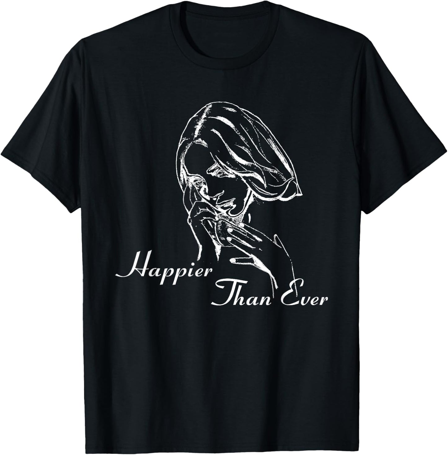 Official Billie Eilish Happier Than Ever Black T-Shirt