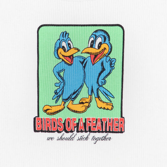 BIRDS OF A FEATHER WHITE TANK