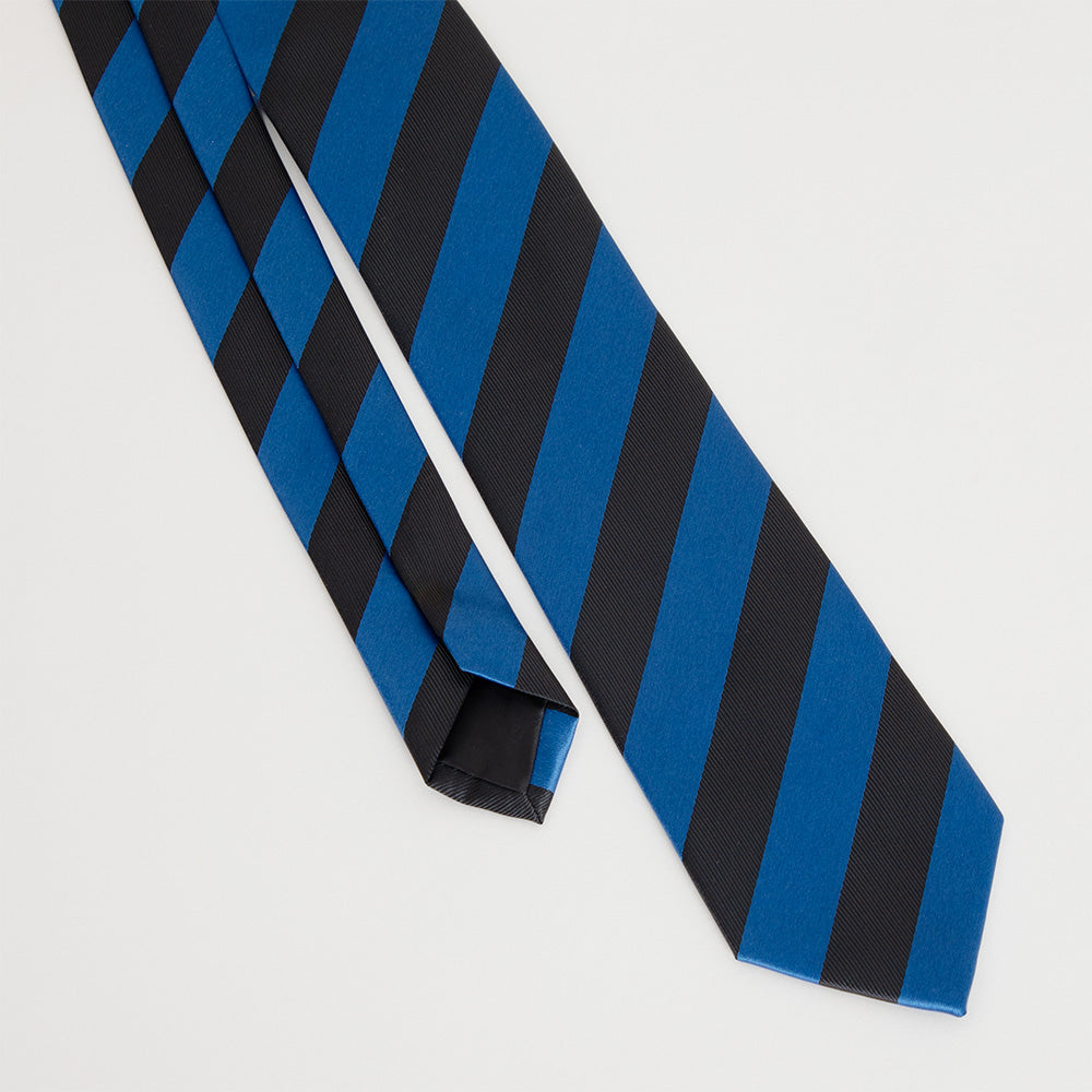 Black & Blue Striped Necktie