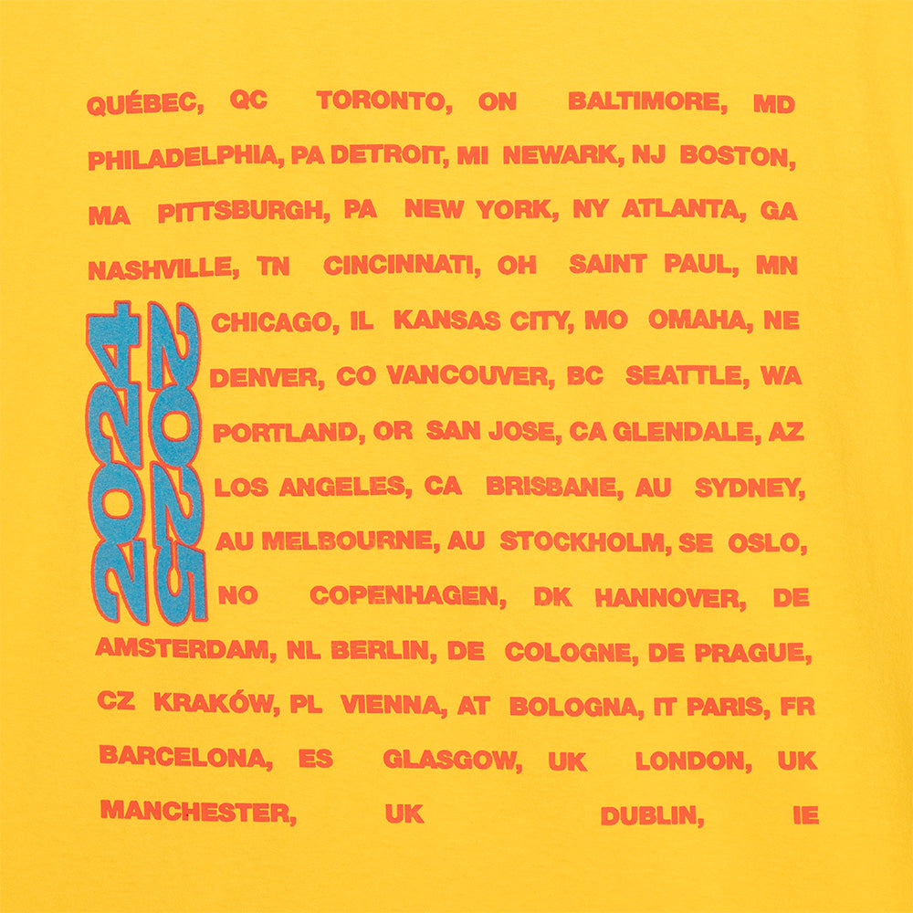 Color Burst HIT ME HARD AND SOFT: THE TOUR Gold T-Shirt