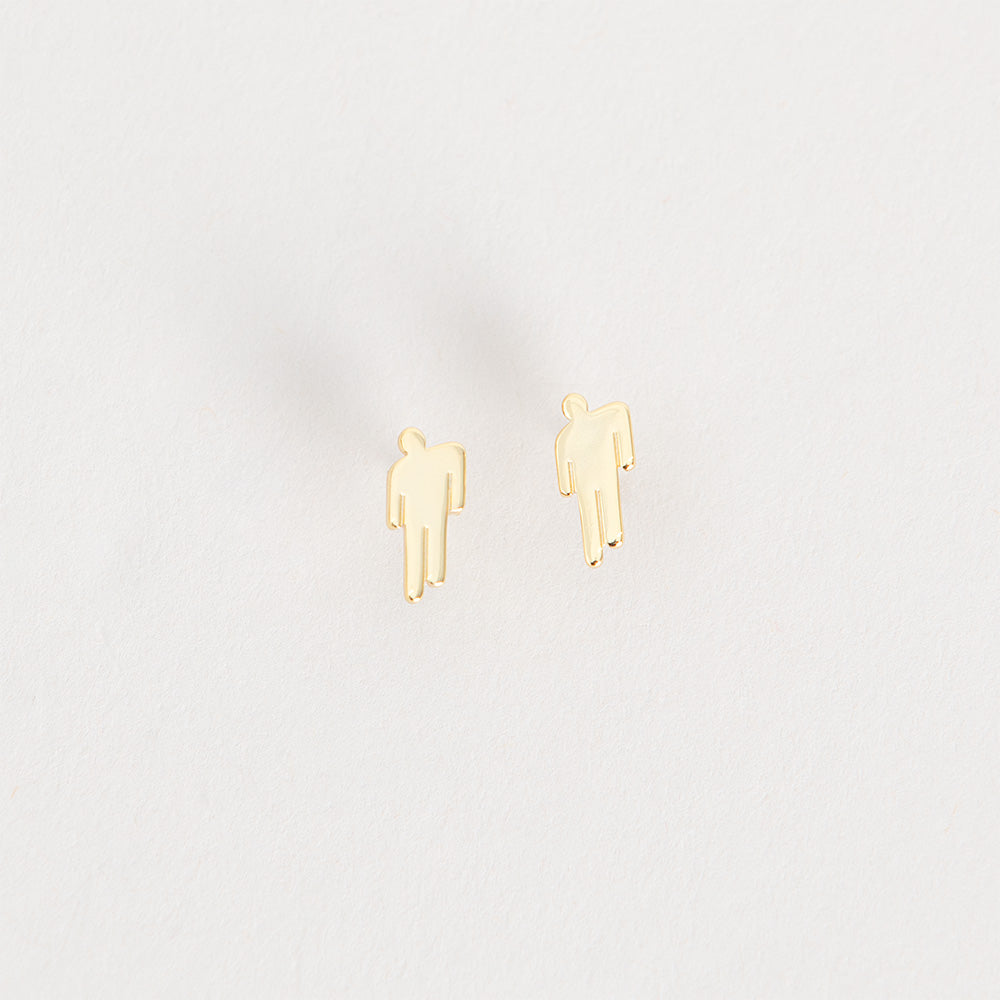 Gold Blohsh Mini Stud Earrings
