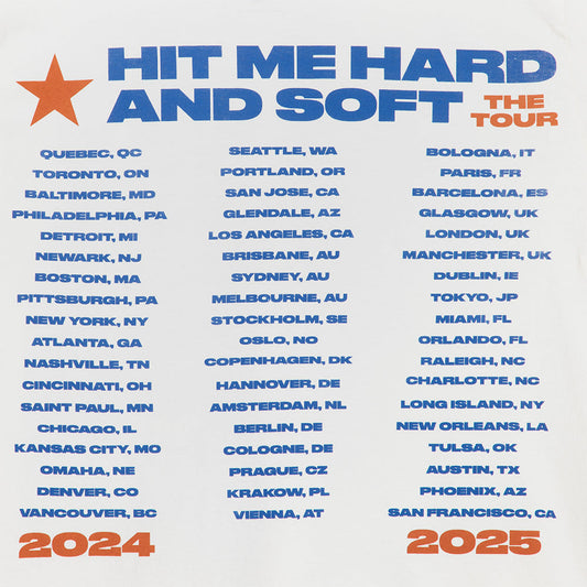 Lean HIT ME HARD AND SOFT: THE TOUR 2024 White T-Shirt