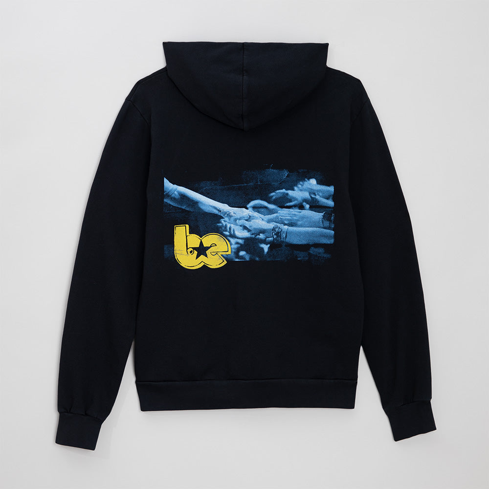 HIT ME HARD AND SOFT Live in 3D Hands Black Zip Hoodie