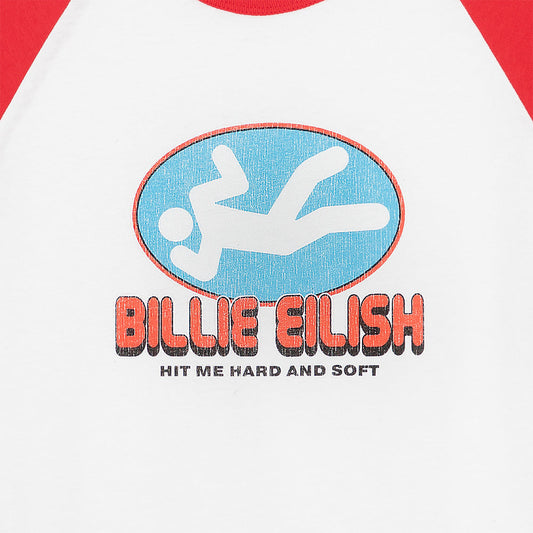 RED AND WHITE RAGLAN DROP SLEEVE TEE