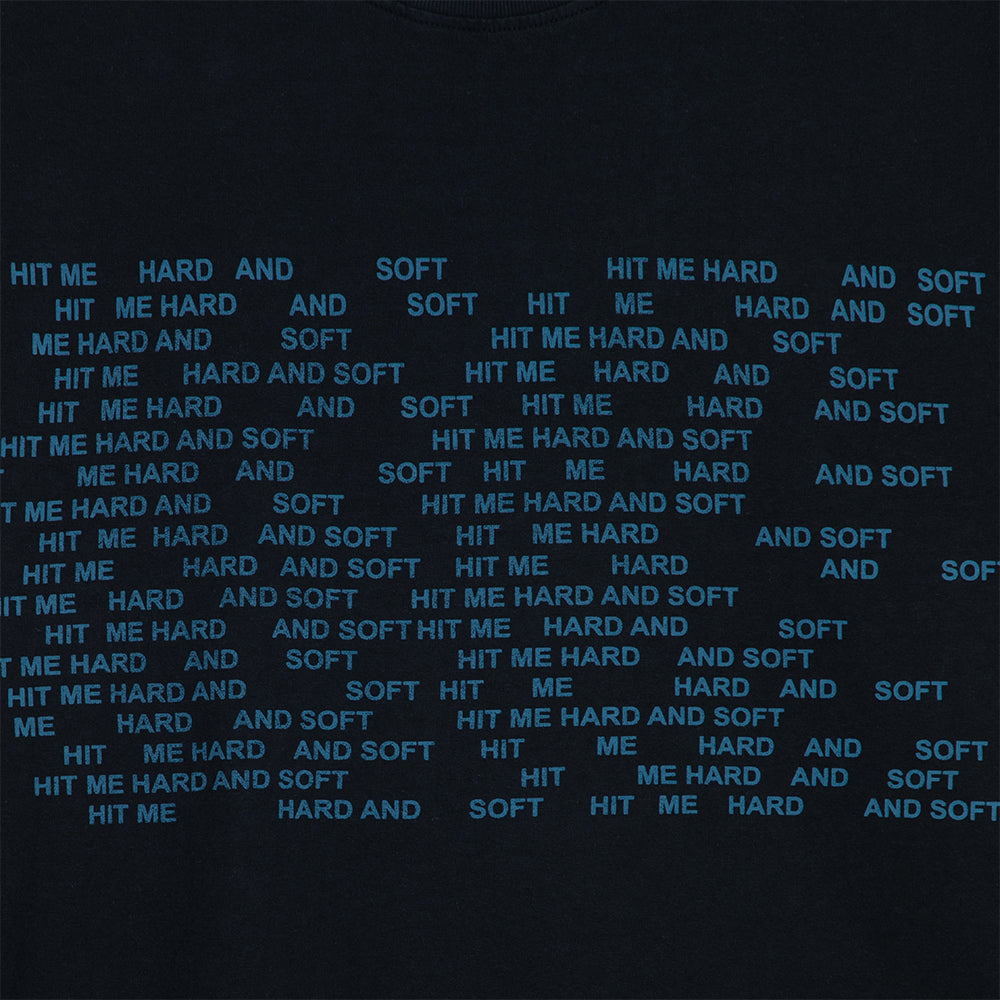 HIT ME HARD AND SOFT Repeat Black Tee