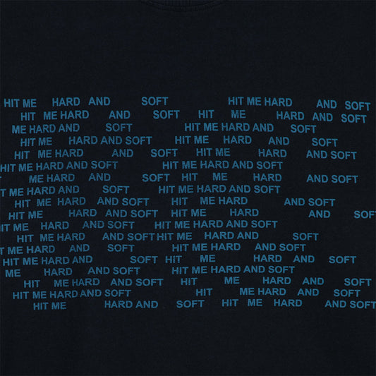 HIT ME HARD AND SOFT Repeat Black Tee