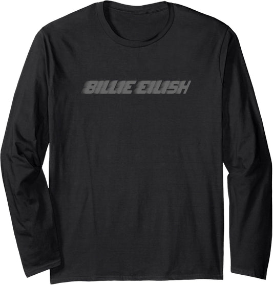 Billie Eilish Official Grey Billie Logo Long Sleeve T-Shirt