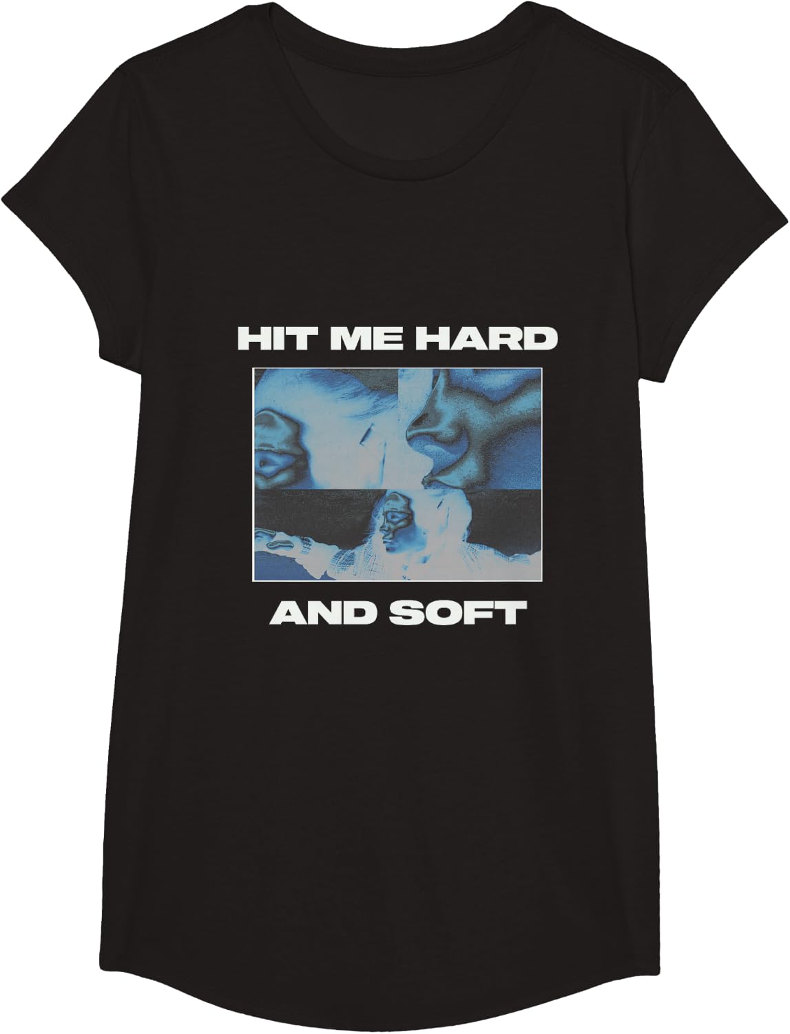 Official Billie Eilish HIT ME Hard and Soft Inverted Black Graphic T-Shirt