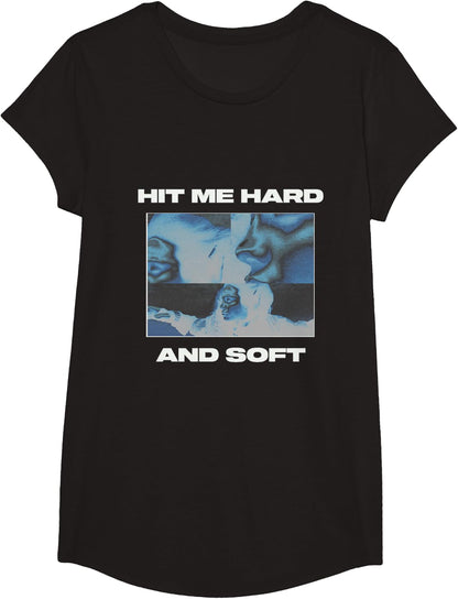 Official Billie Eilish HIT ME Hard and Soft Inverted Black Graphic T-Shirt