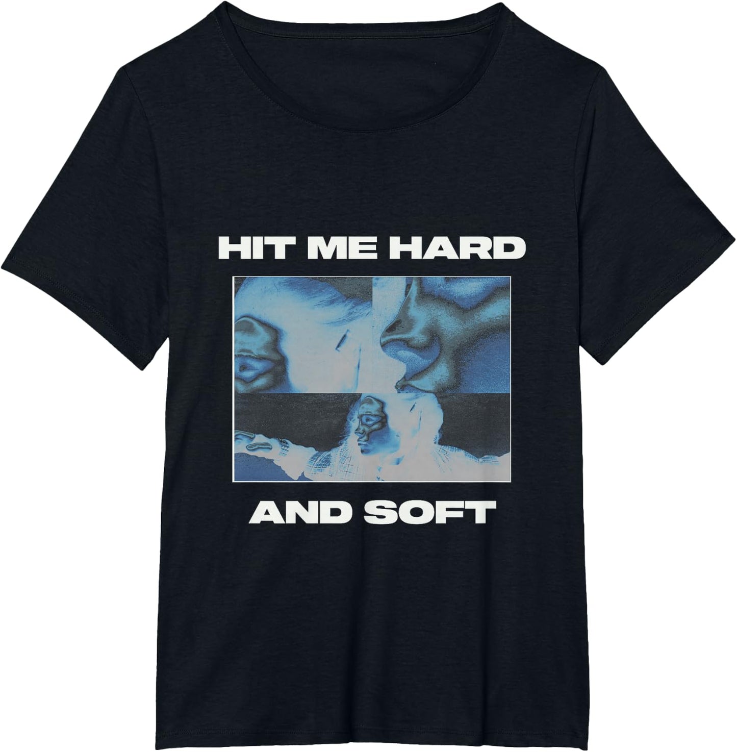 Official Billie Eilish HIT ME Hard and Soft Inverted Black Graphic T-Shirt