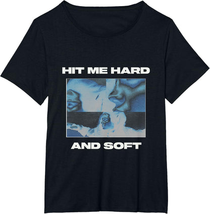 Official Billie Eilish HIT ME Hard and Soft Inverted Black Graphic T-Shirt