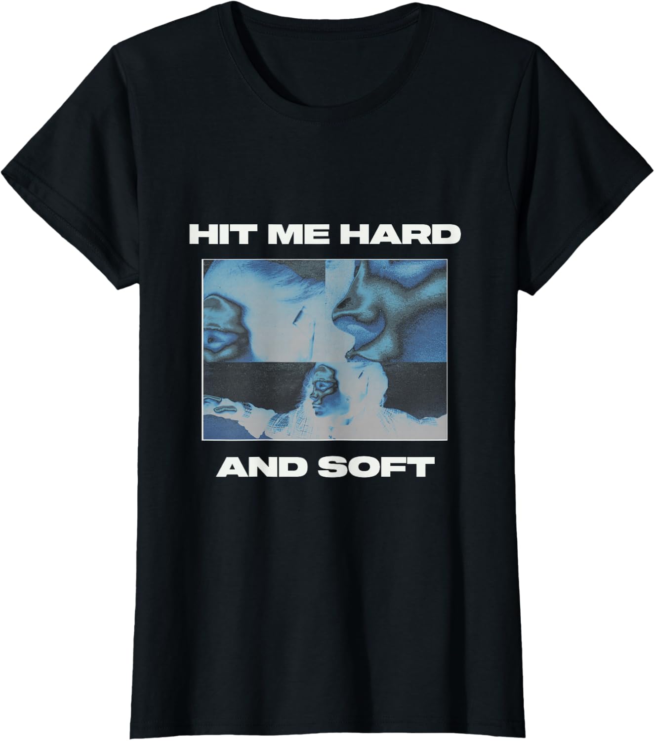 Official Billie Eilish HIT ME Hard and Soft Inverted Black Graphic T-Shirt