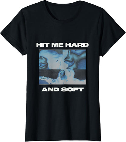 Official Billie Eilish HIT ME Hard and Soft Inverted Black Graphic T-Shirt