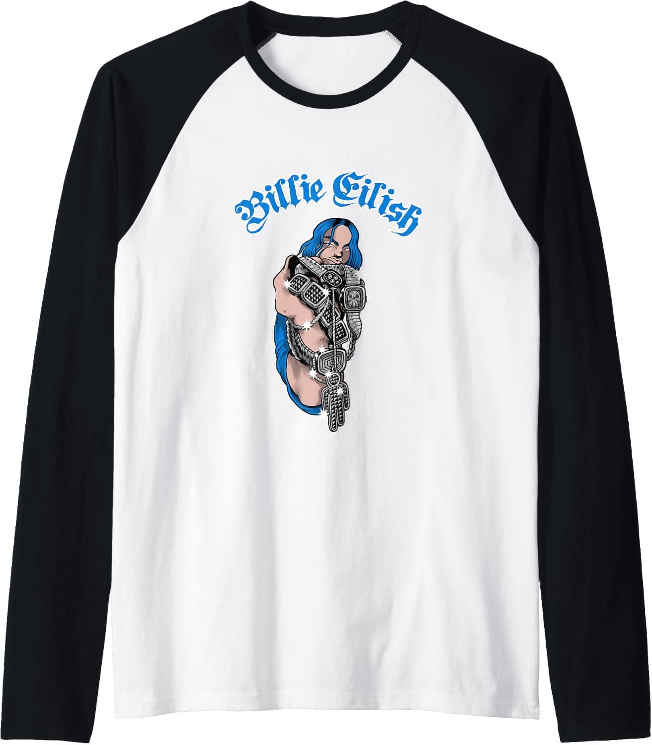 Billie Eilish Official Bling Raglan Baseball Tee