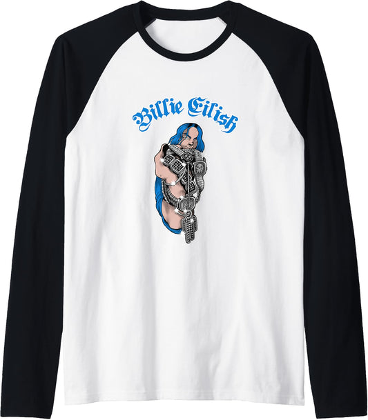 Billie Eilish Official Bling Raglan Baseball Tee