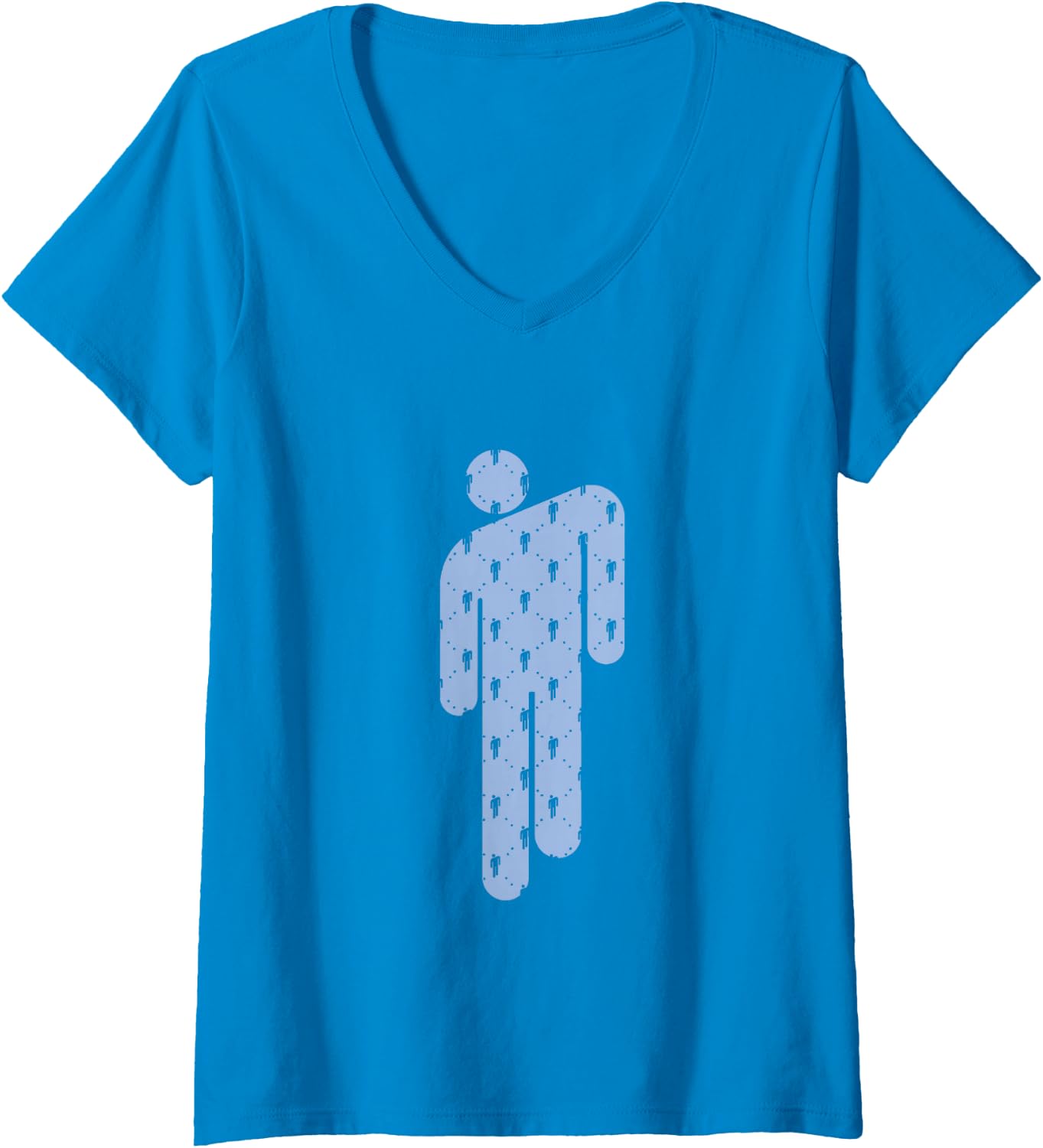 Womens Billie Eilish Official Blohsh Blue V-Neck T-Shirt