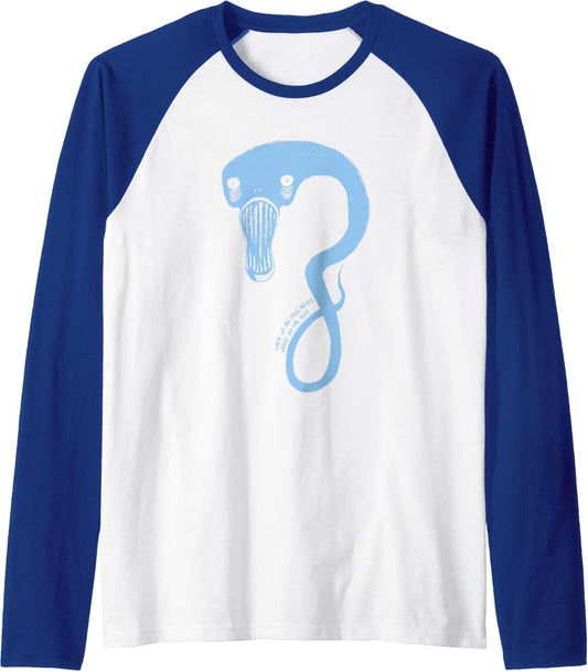 Billie Eilish Official Monster Blue Raglan Baseball Tee