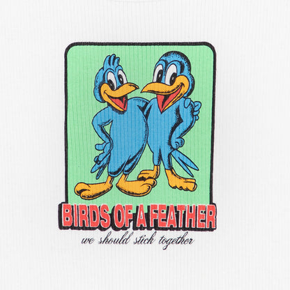 BIRDS OF A FEATHER WHITE TANK