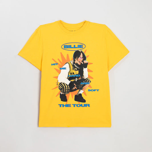 Color Burst HIT ME HARD AND SOFT: THE TOUR Gold T-Shirt