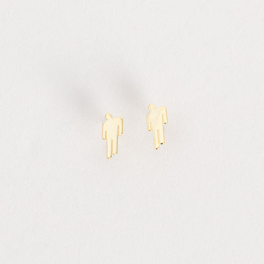 Gold Blohsh Mini Stud Earrings