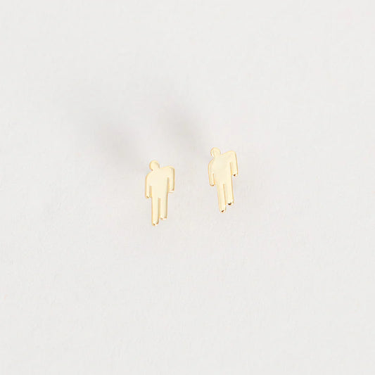 Gold Blohsh Mini Stud Earrings