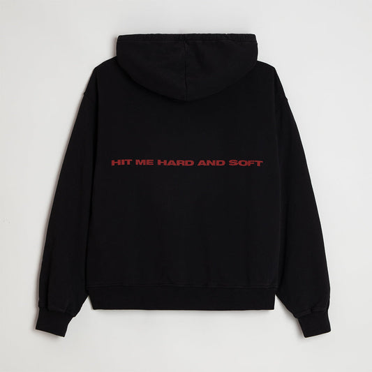 HIT ME HARD AND SOFT Black Cover Pullover Hoodie