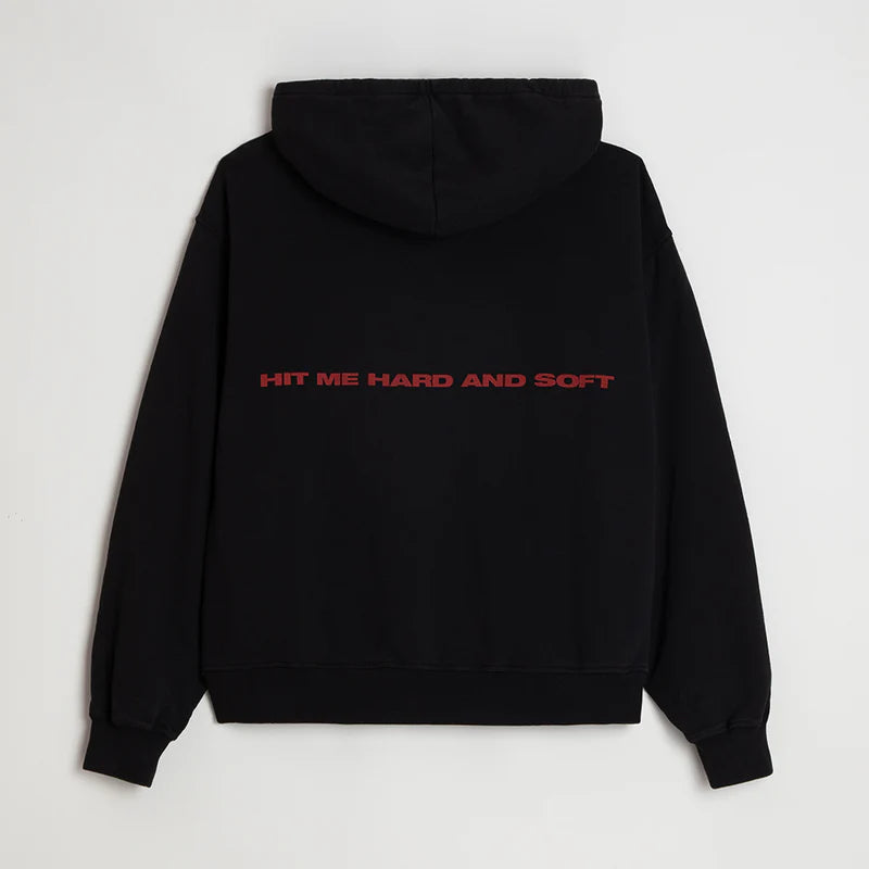 HIT ME HARD AND SOFT Black Cover Pullover Hoodie