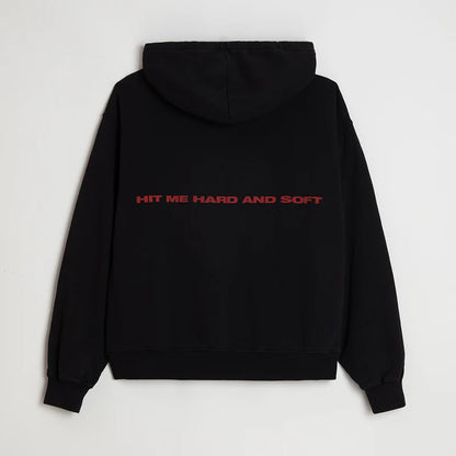 HIT ME HARD AND SOFT Black Cover Pullover Hoodie