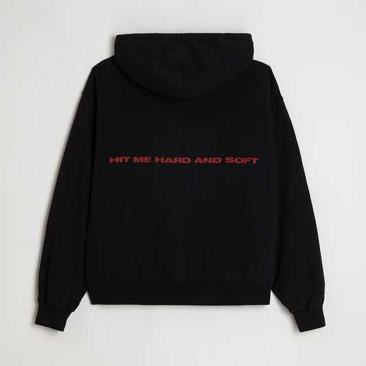 HIT ME HARD AND SOFT Black Cover Pullover Hoodie