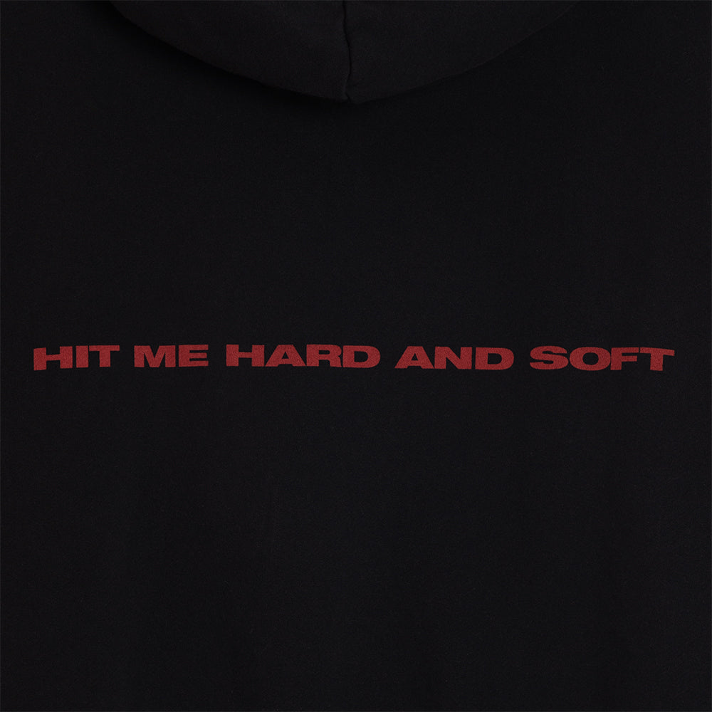 HIT ME HARD AND SOFT Black Cover Pullover Hoodie