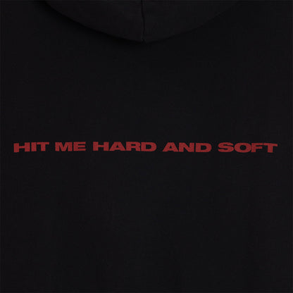 HIT ME HARD AND SOFT Black Cover Pullover Hoodie