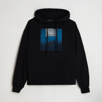 HIT ME HARD AND SOFT Black Cover Pullover Hoodie