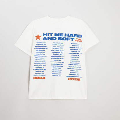 Lean HIT ME HARD AND SOFT: THE TOUR 2024 White T-Shirt