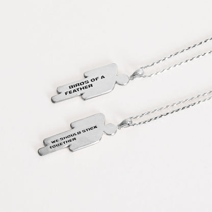 BLOHSH SILVER FRIENDSHIP NECKLACE 2 PACK