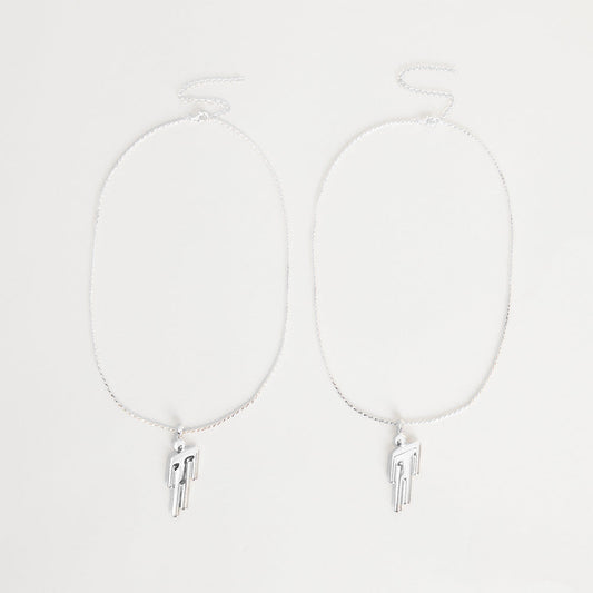 BLOHSH SILVER FRIENDSHIP NECKLACE 2 PACK