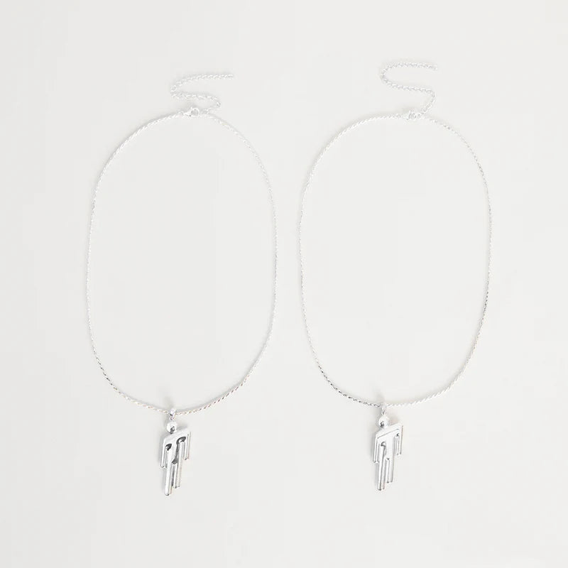 BLOHSH SILVER FRIENDSHIP NECKLACE 2 PACK