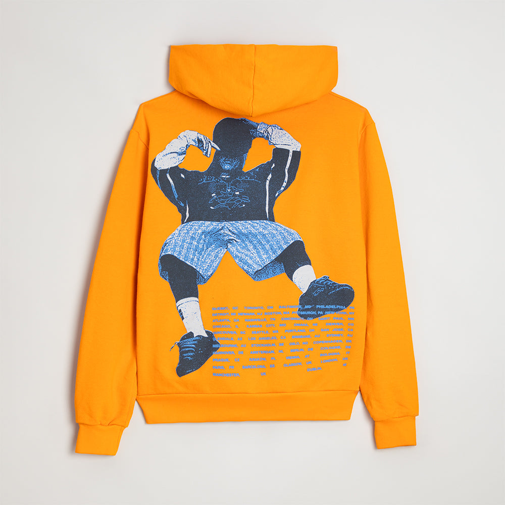 HIT ME HARD AND SOFT: THE TOUR Orange Dateback Zip Hoodie