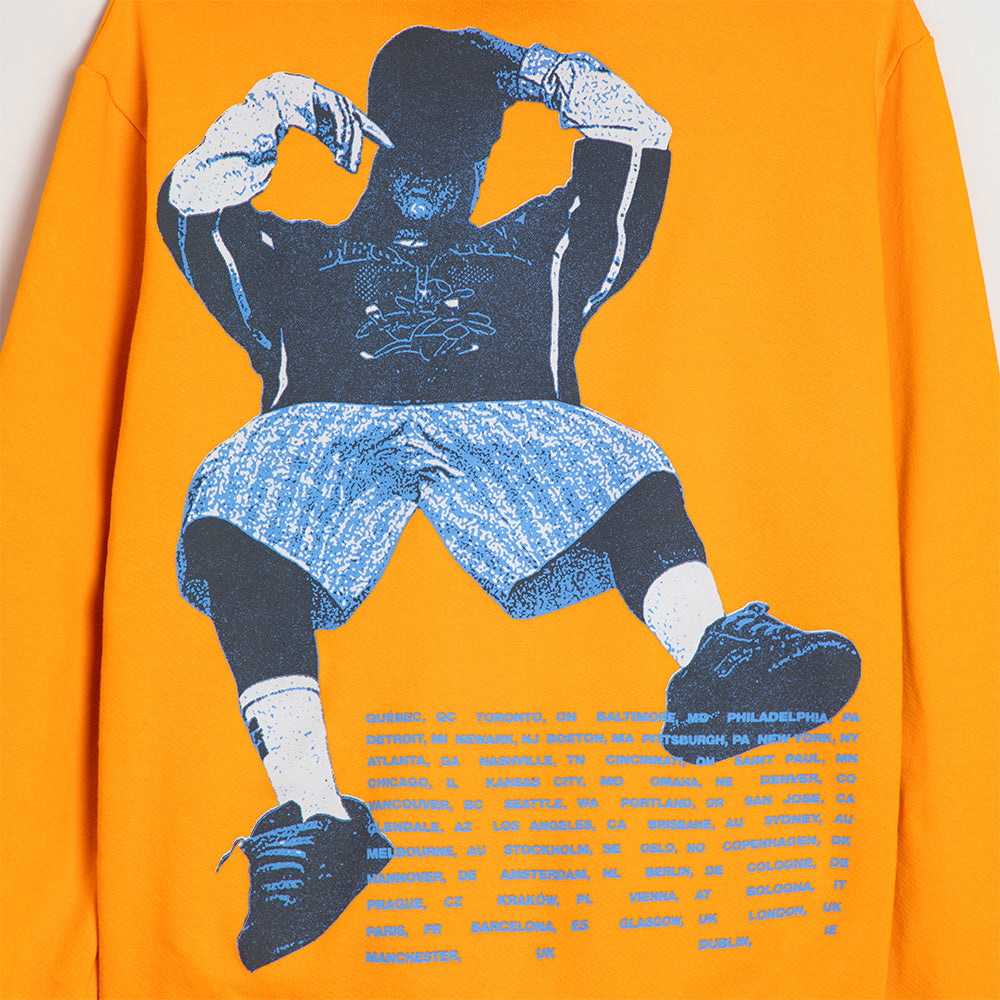 HIT ME HARD AND SOFT: THE TOUR Orange Dateback Zip Hoodie