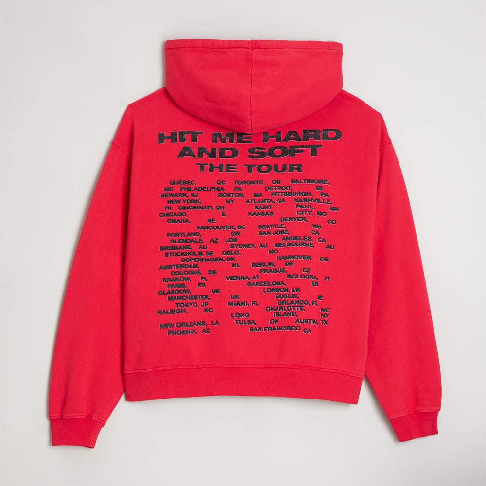 How to Bend HIT ME HARD AND SOFT: THE TOUR Red Hoodie