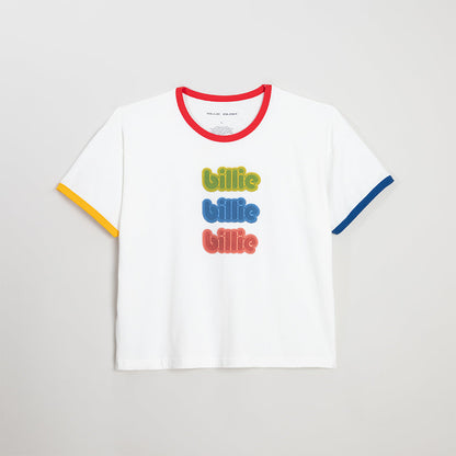 Billie Repeat Primary Ringer T-Shirt