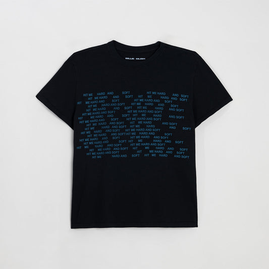 HIT ME HARD AND SOFT Repeat Black Tee