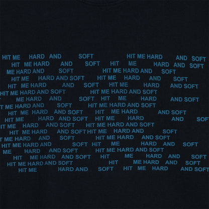 HIT ME HARD AND SOFT Repeat Black Tee