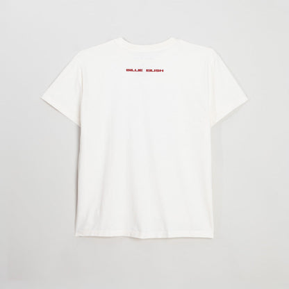 Falling Scatter Text White T-shirt