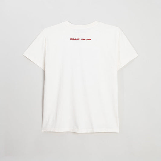 Falling Scatter Text White T-shirt